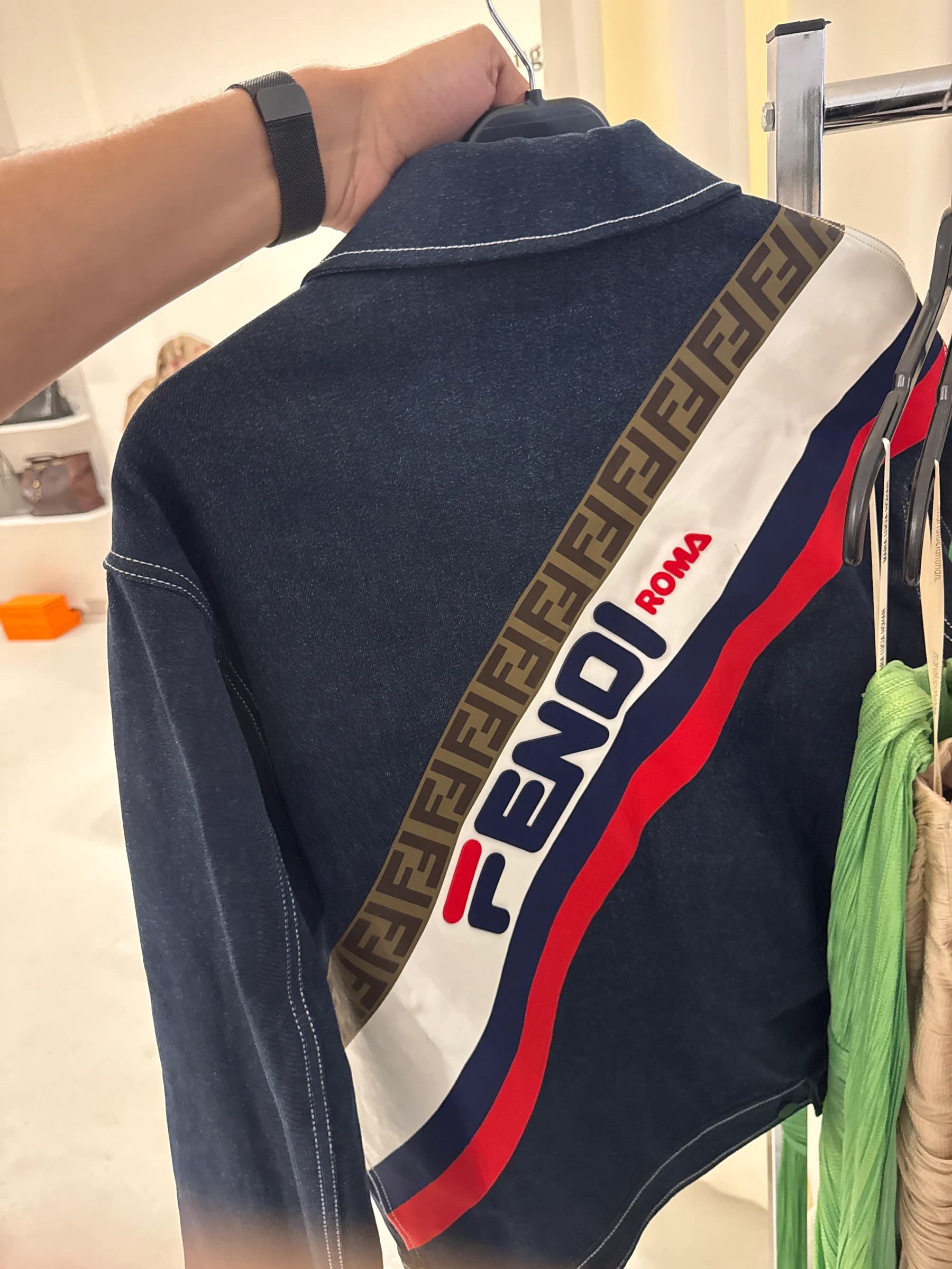 Fendi FF Şeritli Denim Ceket (gpt-seedream) görsel 7