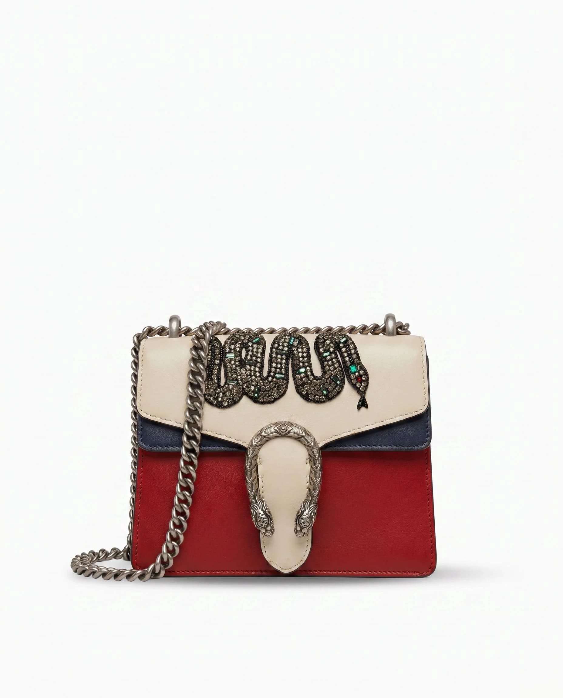 Gucci Dionysus Renk Bloklu Paladyum Donanımlı Omuz Çantası